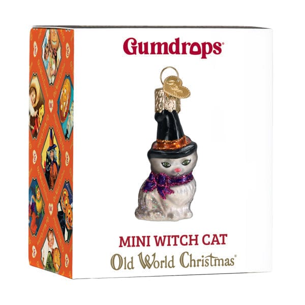 Old World Christmas Mini Witch Cat Ornament