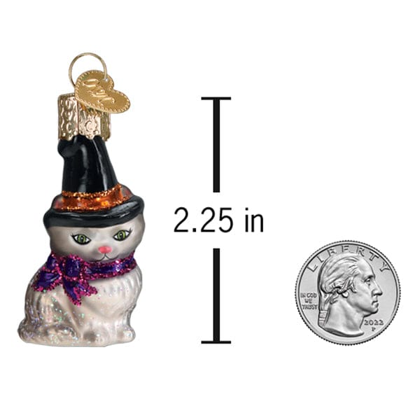 Old World Christmas Mini Witch Cat Ornament