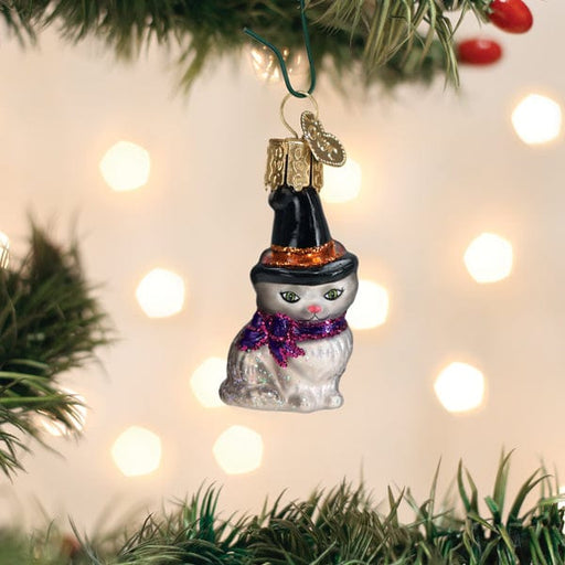 Old World Christmas Mini Witch Cat Ornament