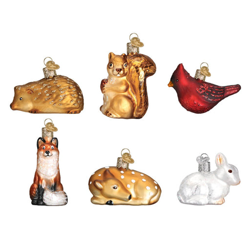 Old World Christmas Mini Woodland Animal Set