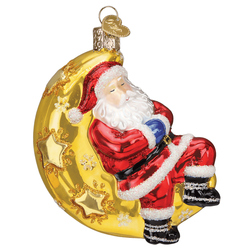 Old World Christmas Moonlight Santa Ornament