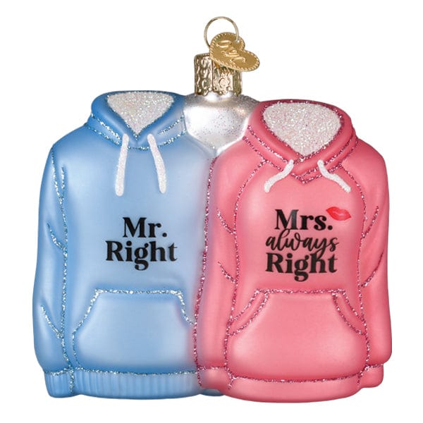 Old World Christmas Mr. & Mrs. Hoodies Ornament
