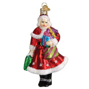 Old World Christmas Mrs. Claus Goes Shopping Ornament