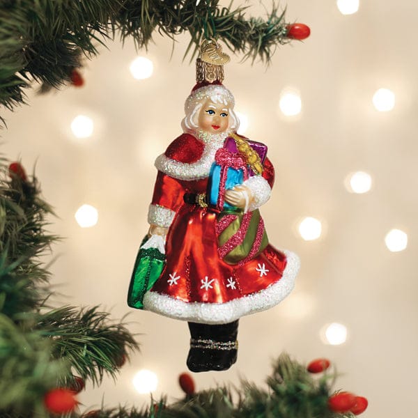Old World Christmas Mrs. Claus Goes Shopping Ornament