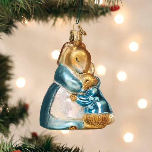 Old World Christmas Mrs. Rabbit And Peter Ornament