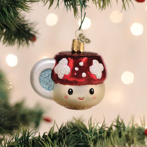 Old World Christmas Mushroom Coffee Ornament