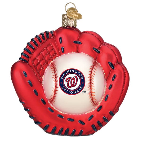 Old World Christmas Nationals Baseball MItt Ornament