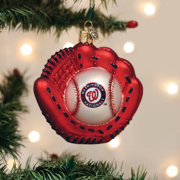 Old World Christmas Nationals Baseball MItt Ornament