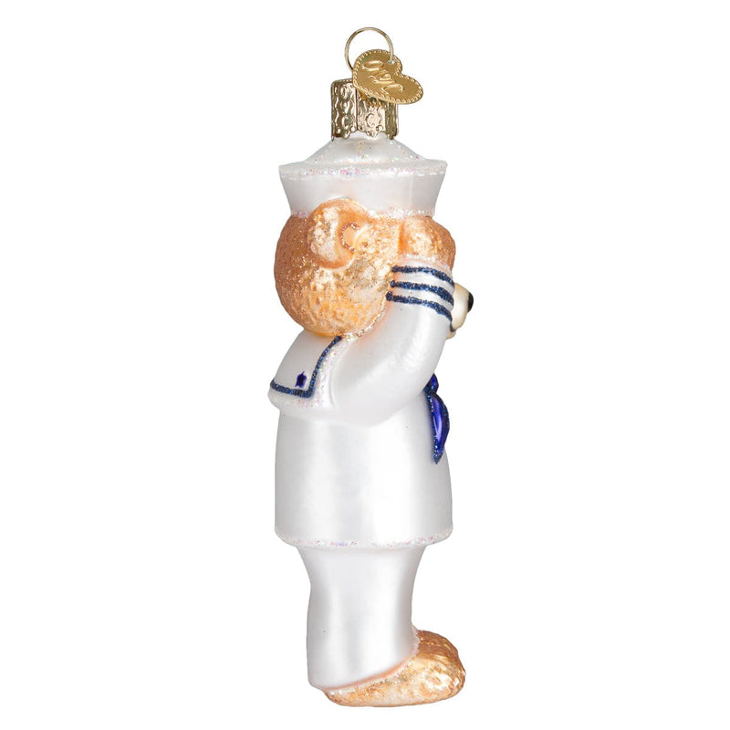 Old World Christmas Navy Bear Ornament