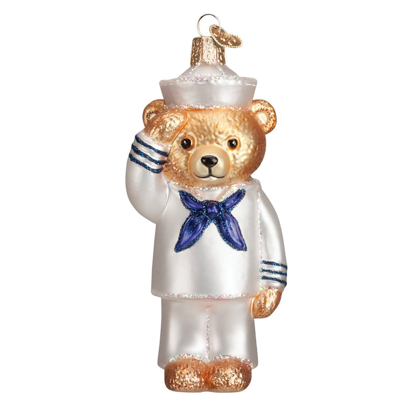 Old World Christmas Navy Bear Ornament