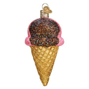 Old World Christmas Neapolitan Ice Cream Cone Ornament