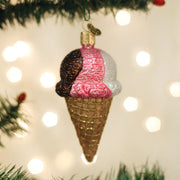 Old World Christmas Neapolitan Ice Cream Cone Ornament