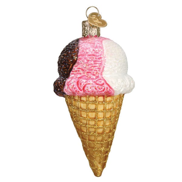 Old World Christmas Neapolitan Ice Cream Cone Ornament