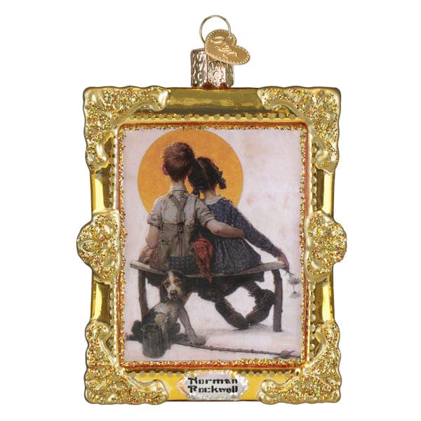 Old World Christmas Norman Rockwell Boy & Girl Ornament