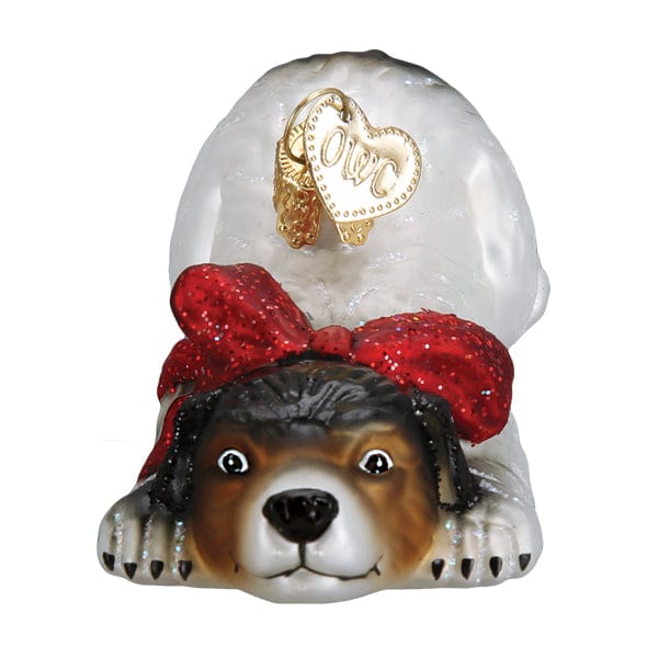 Old World Christmas Norman Rockwell Signature Dog Ornament