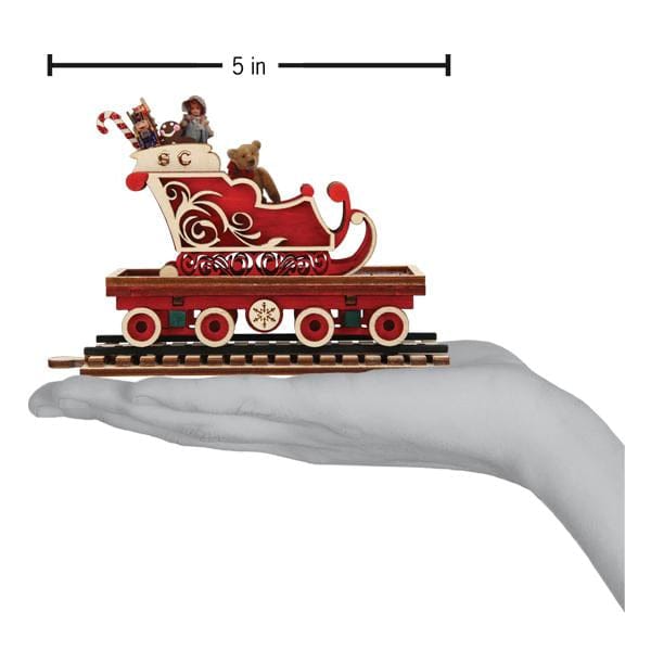 Old World Christmas North Pole Express Sleigh Car Ornament