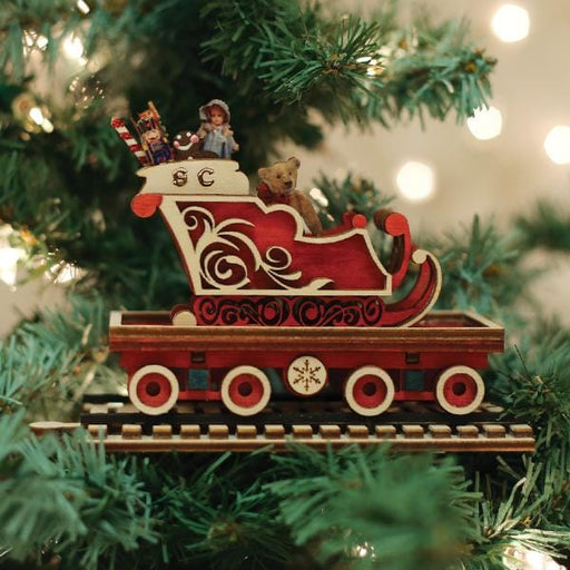 Old World Christmas North Pole Express Sleigh Car Ornament