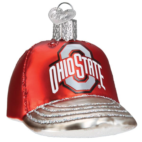Old World Christmas Ohio State Baseball Cap Ornament