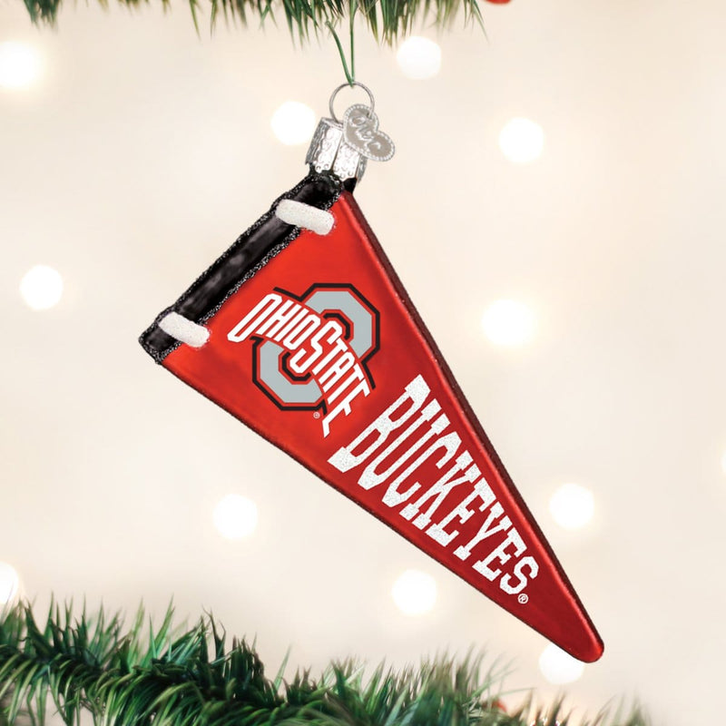 Old World Christmas Ohio State Pennant Ornament