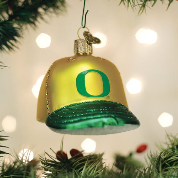 Old World Christmas Oregon Baseball Cap Ornament