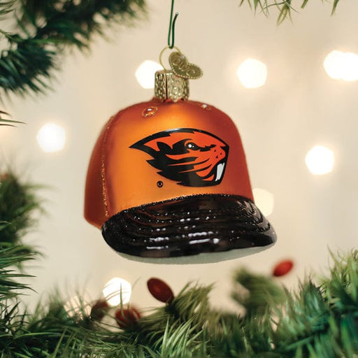 Old World Christmas Oregon State Baseball Cap Ornament