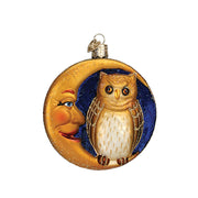 Old World Christmas Owl In Moon Ornament