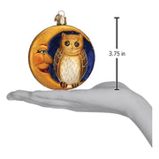 Old World Christmas Owl In Moon Ornament