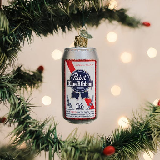 Old World Christmas Pabst Blue Ribbon Beer Can Ornament