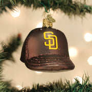 Old World Christmas Padres Baseball Cap Ornament