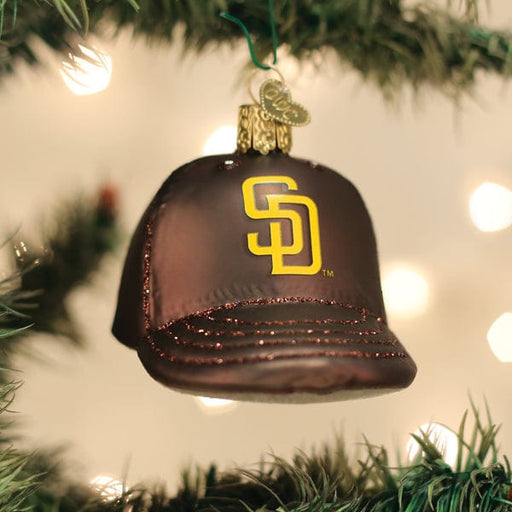 Old World Christmas Padres Baseball Cap Ornament