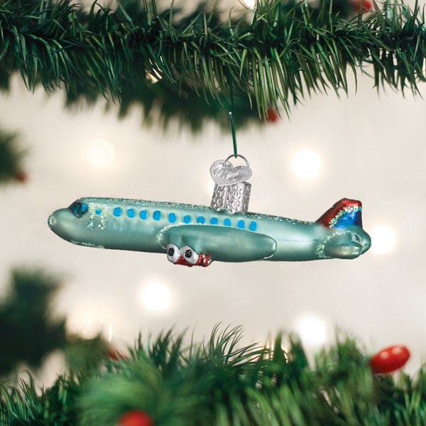 Old World Christmas Passenger Plane Ornament