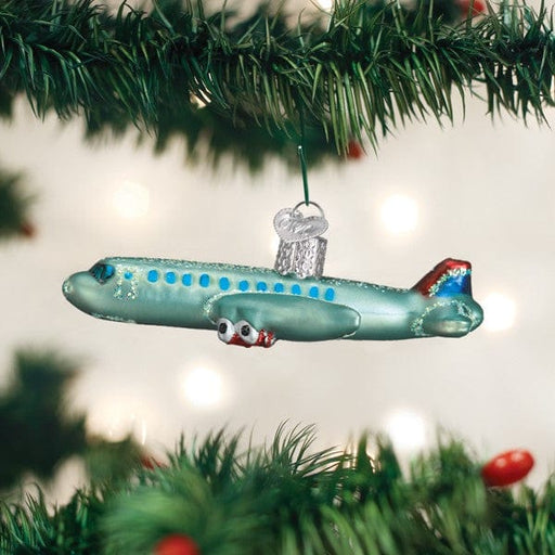 Old World Christmas Passenger Plane Ornament