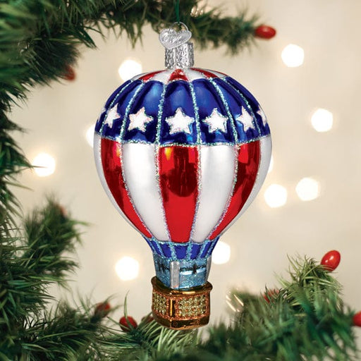 Old World Christmas Patriotic Hot Air Balloon Ornament