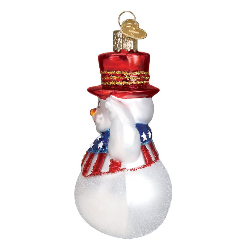 Old World Christmas Patriotic Snowman Ornament
