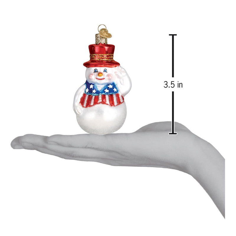 Old World Christmas Patriotic Snowman Ornament