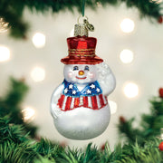 Old World Christmas Patriotic Snowman Ornament