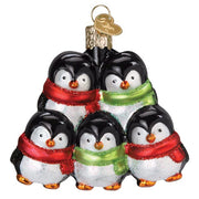 Old World Christmas Penguin Family Of 5 Ornament