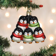 Old World Christmas Penguin Family Of 5 Ornament