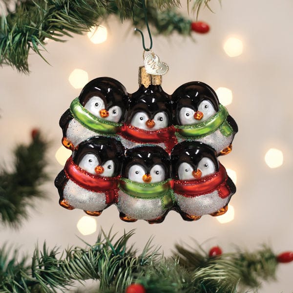 Old World Christmas Penguin Family Of 6 Ornament