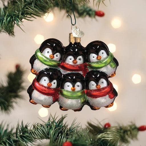 Old World Christmas Penguin Family Of 6 Ornament