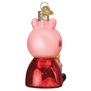 Old World Christmas Peppa Pig With Teddy Ornament