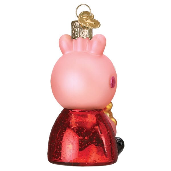 Old World Christmas Peppa Pig With Teddy Ornament