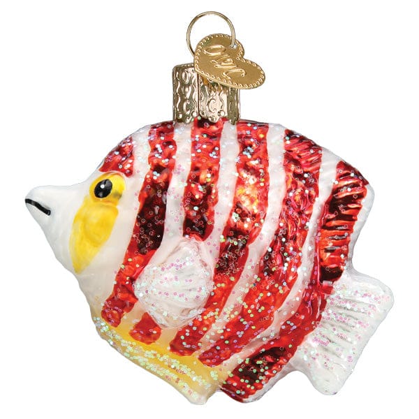 Old World Christmas Peppermint Angelfish Ornament