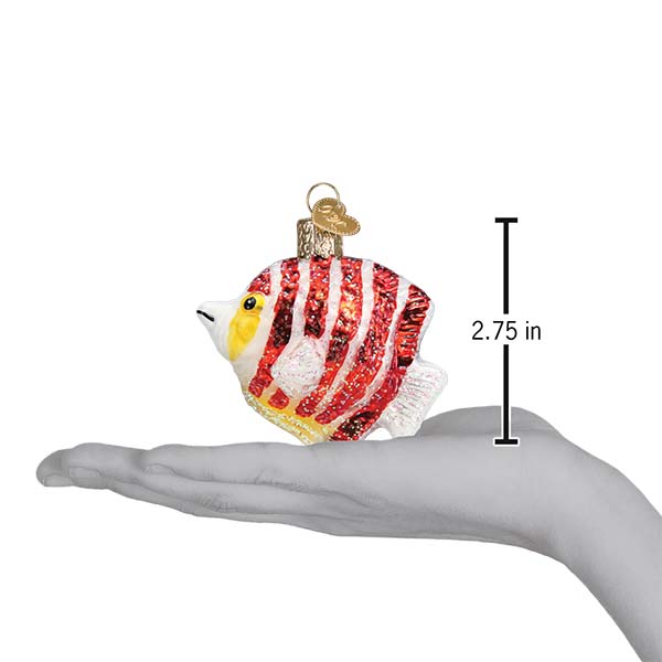 Old World Christmas Peppermint Angelfish Ornament