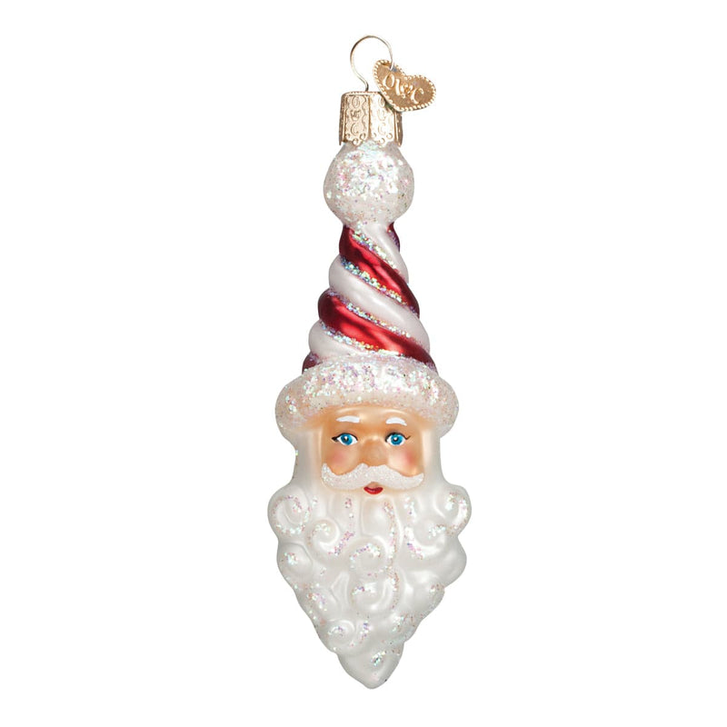 Old World Christmas Peppermint Twist Santa Ornament