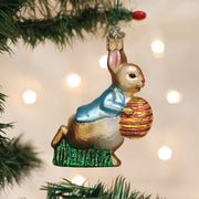 Old World Christmas Peter Rabbit With Easter Egg Ornament