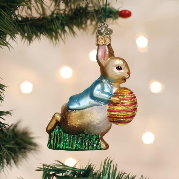 Old World Christmas Peter Rabbit With Easter Egg Ornament
