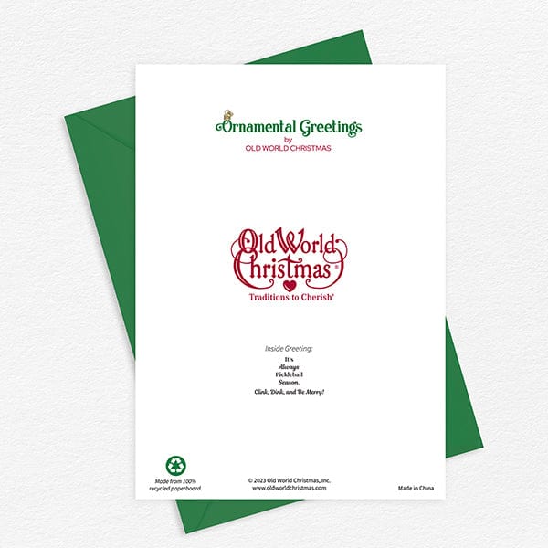 Old World Christmas Pickleball Christmas Card