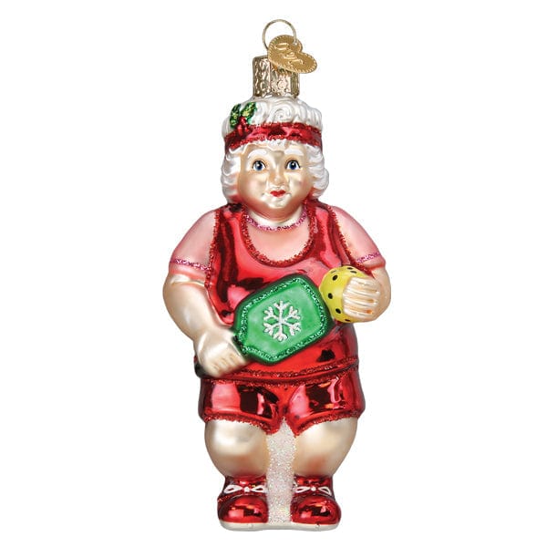 Old World Christmas Pickleball Mrs. Claus Ornament