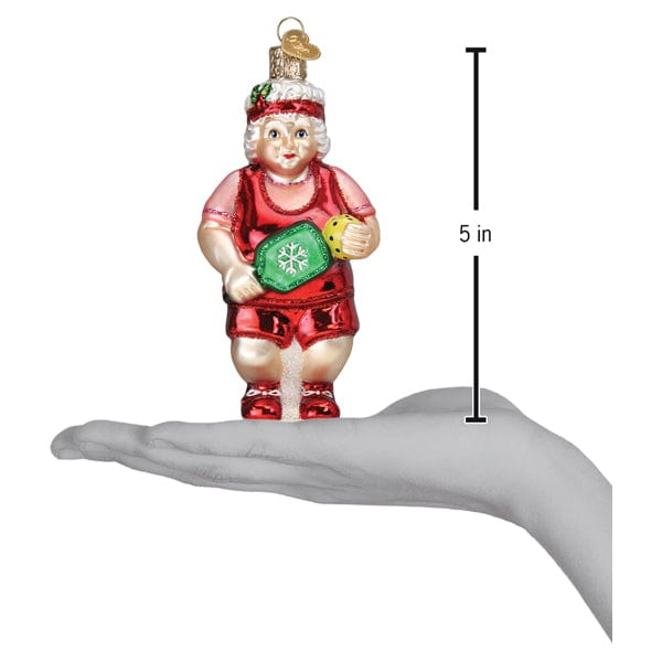 Old World Christmas Pickleball Mrs. Claus Ornament